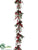 Snowed Berry, Pine Cone, Berry, Pine Garland - Red Snow - Pack of 2
