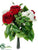 Rose, Mini Berry Bouquet - Red White - Pack of 12