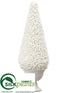 Silk Plants Direct Berry Cone Topiary - White Snow - Pack of 2