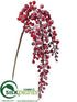Silk Plants Direct Berry Hanging Spray - Red Ice - Pack of 12