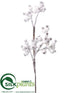 Silk Plants Direct Snow Rose Hip Spray - Snow - Pack of 6