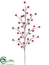 Silk Plants Direct Berry Spray - Red Metallic - Pack of 24
