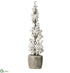 Silk Plants Direct Glittered Berry Tree - White - Pack of 6
