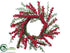 Silk Plants Direct Berry Wreath - Red - Pack of 2