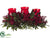 Berry, Cone, Pine Centerpiece - Red - Pack of 1