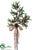 Pine, Pine Cone, Burlap Spray - Brown Green - Pack of 12