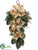 Poinsettia, Twig, Pine Swag - Gold Green - Pack of 2
