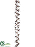 Silk Plants Direct Pine Cone Garland - Brown Two Tone - Pack of 6