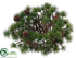 Silk Plants Direct Pine and Pine Cone Candle Ring - Green - Pack of 6