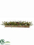 Silk Plants Direct Pine, Fern, Berry Centerpiece - Green - Pack of 1