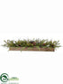 Silk Plants Direct Pine, Fern, Berry Centerpiece - Green - Pack of 1