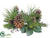 Pinecone, Twig, Pine Centerpiece - Green Brown - Pack of 1