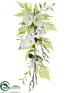 Silk Plants Direct Magnolia, Cone, Fern Teardrop - Cream - Pack of 4