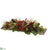 Berry, Pine Cone, Pine Centerpiece on Wood Pedestal - Red Green - Pack of 2