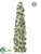 Rose, Dusty Miller Cone Topiary - White - Pack of 1