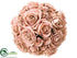 Silk Plants Direct Rose Ball - Pink - Pack of 2