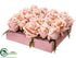 Silk Plants Direct Rose Tile - Pink - Pack of 2