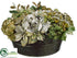 Silk Plants Direct Hydrangea, Magnolia, Poinsettia, Rose, Berry - Green - Pack of 1