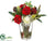 Rose, Protea, Berry, Skimmia - Red White - Pack of 2