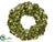 Glitter Metallic Hydrangea Wreath - Green - Pack of 1