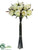Iced Rose Bouquet - Cream Green - Pack of 6