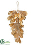 Silk Plants Direct Glittered Magnolia Leaf, Pine Cone, Long Need Pine Teardrop - Gold - Pack of 2