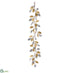 Silk Plants Direct Magnolia Leaf Garland - Gold Silver - Pack of 6