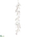 Silk Plants Direct Eucalyptus Leaf Garland - White - Pack of 4