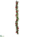 Silk Plants Direct Berry, Cedar Garland - Red Green - Pack of 4