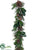 Pine Cone, Twig, Pine Garland - Green Brown - Pack of 2