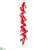 Metallic Eucalyptus Leaf Garland - Red - Pack of 2