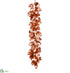 Silk Plants Direct Metallic Magnolia Leaf Garland - Copper - Pack of 4