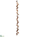 Silk Plants Direct Glittered Pine Cone Garland - Gold - Pack of 6