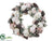 Snowed Hydrangea, Rose, Pine Cone Wreath - Snow - Pack of 1