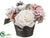 Snowed Hydrangea, Rose, Pine Cone - Snow - Pack of 4