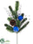 Pine Cone, Ball, Pine Pick - Blue Brown - Pack of 12