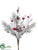 Pine Cone, Berry, Pine Pick - White Red - Pack of 36