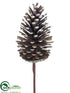 Silk Plants Direct Pine Cone Pick - Brown - Pack of 6