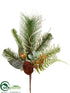 Silk Plants Direct Pine, Cedar, Fern Pick - Green - Pack of 24