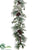 Glitter Berry, Pine Cone, Pine Garland - Green Brown - Pack of 2