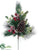 Pine, Cone, Red Berry, Holly Spray - Red Brown - Pack of 12