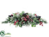 Silk Plants Direct Cone, Berry, Pine, Holly Centerpiece - Red Brown - Pack of 2