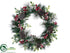 Silk Plants Direct Pine, Cone, Red Berry, Holly Wreath - Red Brown - Pack of 2