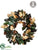 Magnolia Leaf, Cone Wreath - Gold Green - Pack of 1