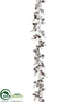 Silk Plants Direct Snowed Pine Cone Garland - Brown Snow - Pack of 6