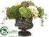 Silk Plants Direct Hydrangea, Rose, Amaryllis - Eggshell Green - Pack of 1