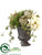 Hydrangea, Rose, Amaryllis - Eggshell Green - Pack of 2