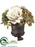 Silk Plants Direct Rose, Hydrangea, Sedum, Pine - Green Mauve - Pack of 4