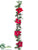 Poinsettia, Holly, Cedar Garland - Red Green - Pack of 4