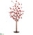 Glittered Ball, Berry, Jingle Bell Topiary - Red - Pack of 6